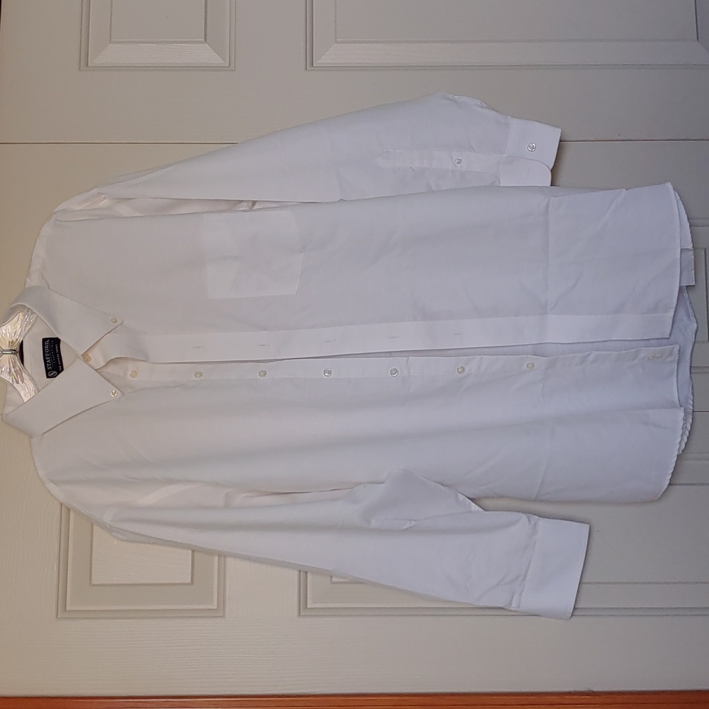 Men's Stafford Essentials Cotton Blend Oxford, White
